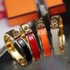 692fcaee99f2d84055c8936e New Arrival Hermès-Inspired Clics Enamel Bracelet – H Lock & Ring Design, Genuine Enamel, 1-Micron Gold Plating, Lightweight at 36g