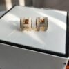 692fcafe99f2d84055c8938c Hermes Pop Platinum-Edged H Enamel Stud Earrings with Authenticity Mark on Backing - Latest Classic Enamel Design, Real Photo Details