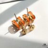 692fcb0099f2d84055c89390 Hermes Pop Platinum-Edged H Enamel Stud Earrings with Authenticity Mark on Back – Latest Classic Enamel Design, Real Photo Details