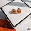 692fcb0199f2d84055c89392 Hermes Pop Platinum-Edged H Enamel Stud Earrings with Authenticity Mark on Back – Latest Classic Enamel Design, Real Photo Details