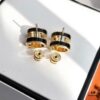 692fcb0699f2d84055c8939b Hermes Pop Platinum-edged H Enamel Stud Earrings with Anti-counterfeit Mark on Backing Plug