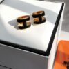 692fcb0699f2d84055c8939c Hermes Pop Platinum-edged H Enamel Stud Earrings with Anti-counterfeit Mark on Backing Plug