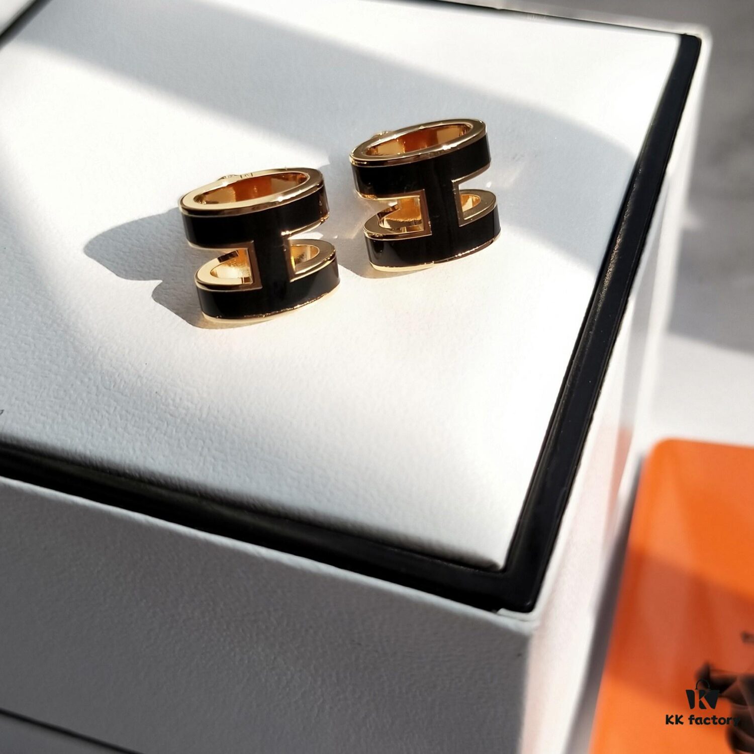 692fcb0699f2d84055c8939c Hermes Pop Platinum-edged H Enamel Stud Earrings with Anti-counterfeit Mark on Backing Plug