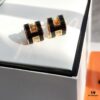 692fcb0f99f2d84055c893ad Hermes Pop Platinum-edged H Enamel Stud Earrings with Anti-counterfeit Mark on Backing Plug