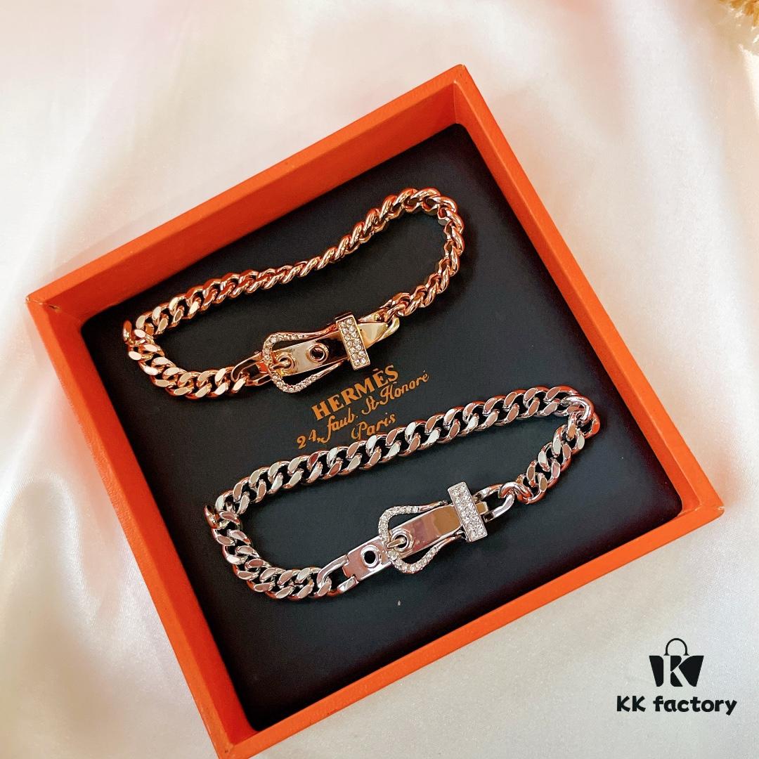692fcb1999f2d84055c893c3 Hermes 2021 New Half-Pave Luxury Bracelet - Premium Custom Design with Imported V-Gold Plating and Micro-Paved High-Carbon Diamonds, Platinum and Rose Gold Options