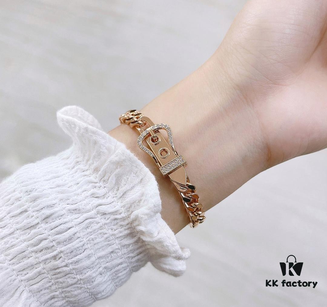 692fcb1999f2d84055c893c5 Hermes 2021 New Half-Pave Luxury Bracelet - Premium Custom Design with Imported V-Gold Plating and Micro-Paved High-Carbon Diamonds, Platinum and Rose Gold Options