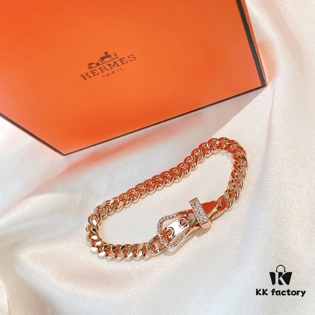 692fcb1c99f2d84055c893c8 Hermes 2021 New Half-Pave Luxury Bracelet - Premium Custom Design with Imported V-Gold Plating and Micro-Paved High-Carbon Diamonds, Platinum and Rose Gold Options