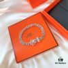 692fcb2899f2d84055c893de Hermes 2021 New Half-Pave Luxury Bracelet - Premium Custom Design with Imported V-Gold Plating and Micro-Paved High-Carbon Diamonds, Platinum and Rose Gold Options