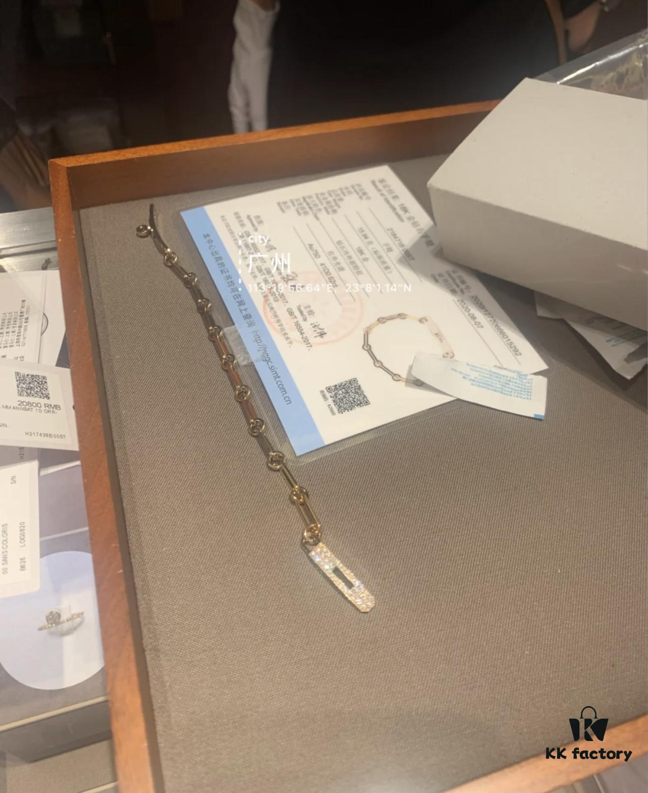 692fcb2b99f2d84055c893e3 Hermesss Kelly Hermes Diamond Bracelet