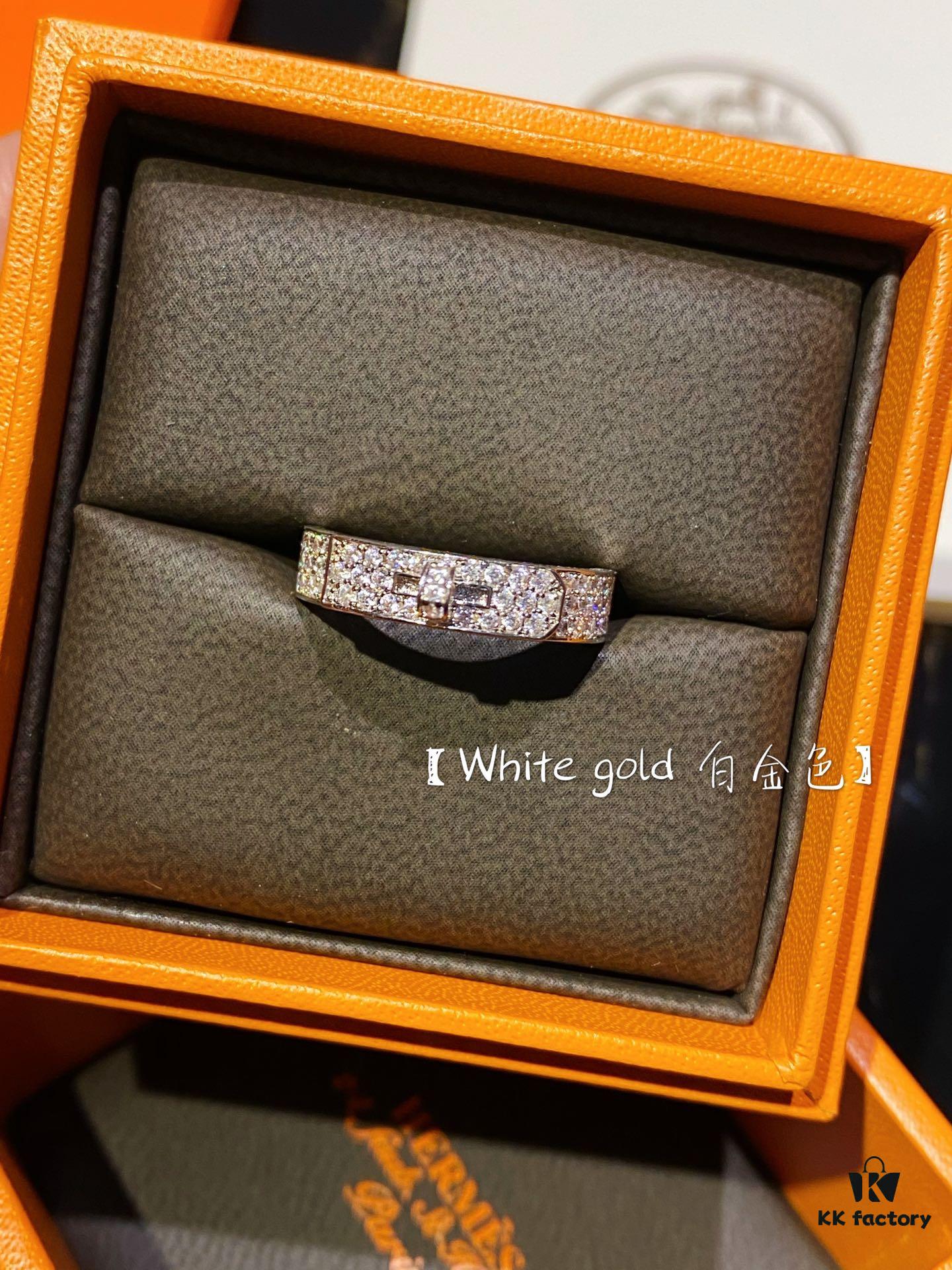 Hermess Hermès Full Diamond Kelly Ring