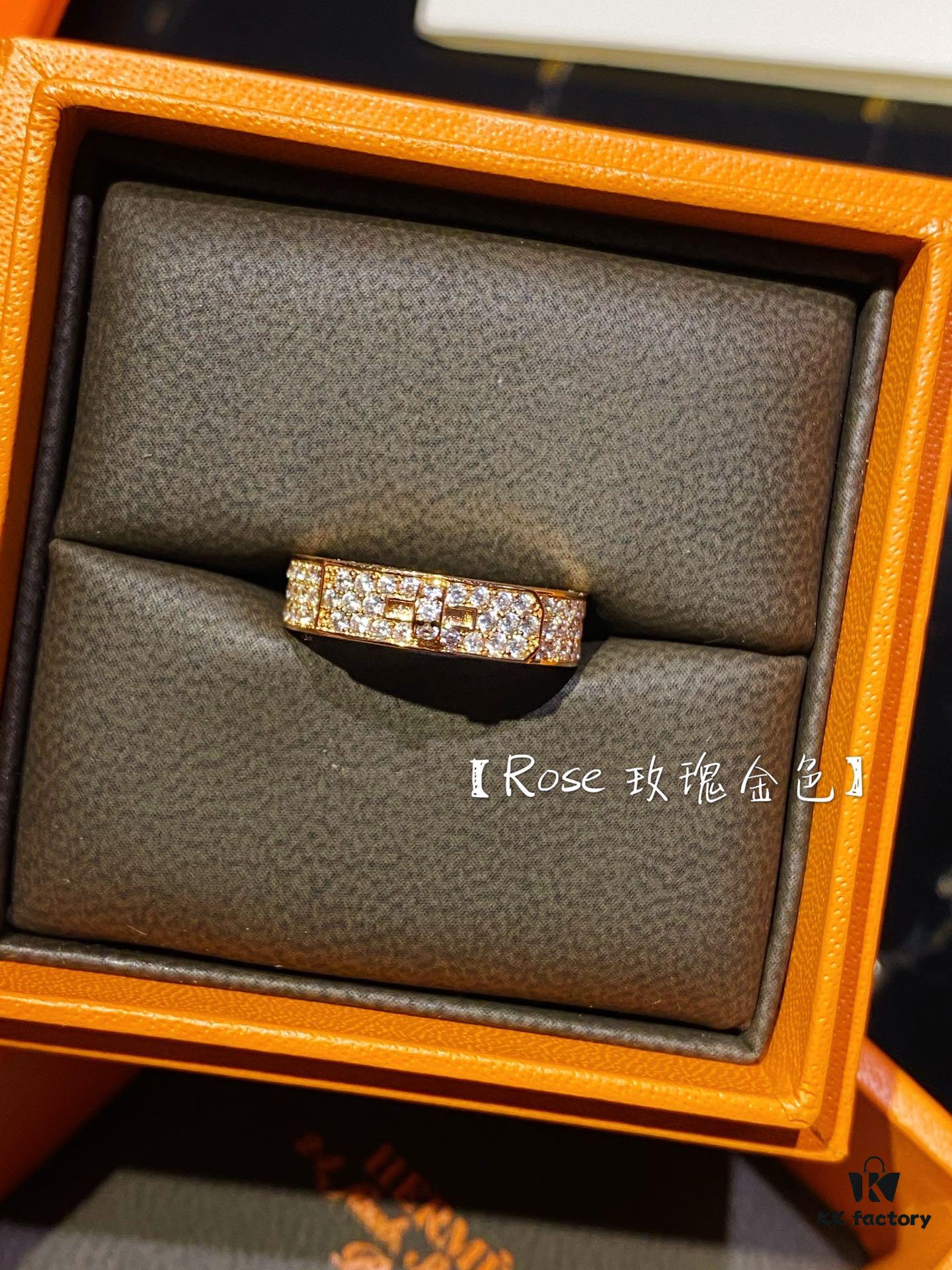 Hermess Hermès Full Diamond Kelly Ring