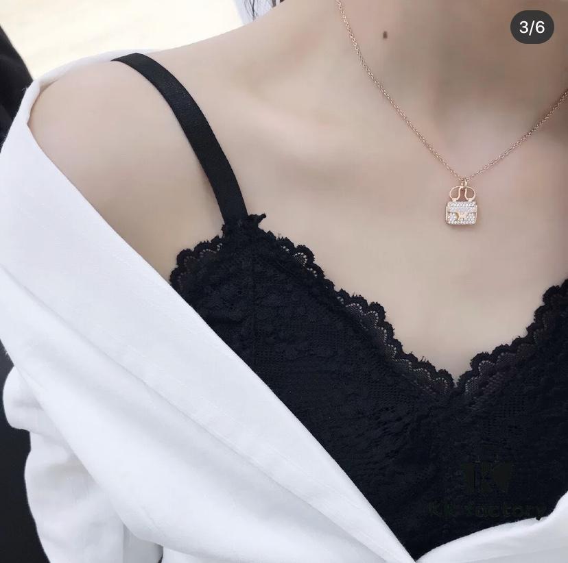 692fcb2f99f2d84055c893ea Kaige Same Style Classic Kelly Original Hermes Bag Pendant, High-End Custom 925 Sterling Silver Gold-Plated Diamond-Inlaid Necklace, One Side Fully Set with Diamonds and the Other with Logo