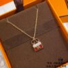 692fcb3499f2d84055c893f5 Hermes Original High-End Mother-of-Pearl Kelly Necklace, V-Gold Plated with Mimetic Gold, Most Authentic Version