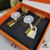 692fcb3799f2d84055c893fd Hermes Lock Heart Necklace, Also Known as Kelly Necklace, Brass with 18K Gold Plated Finish