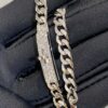 692fcb3b99f2d84055c89404 Hermes New Kelly Collection Jewelry, Kelly Gourmette Bracelet with Cuban Chain, Wide Trendy Design, Diamond Clasp with Thick Chain, Exuding Luxury and Elegance