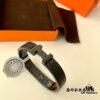 692fcb6c99f2d84055c89464 Hermes H Matte Black Sandblasted Black Warrior H Bracelet