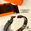 692fcb6e99f2d84055c89468 Hermes H Matte Black Sandblasted Black Warrior H Bracelet