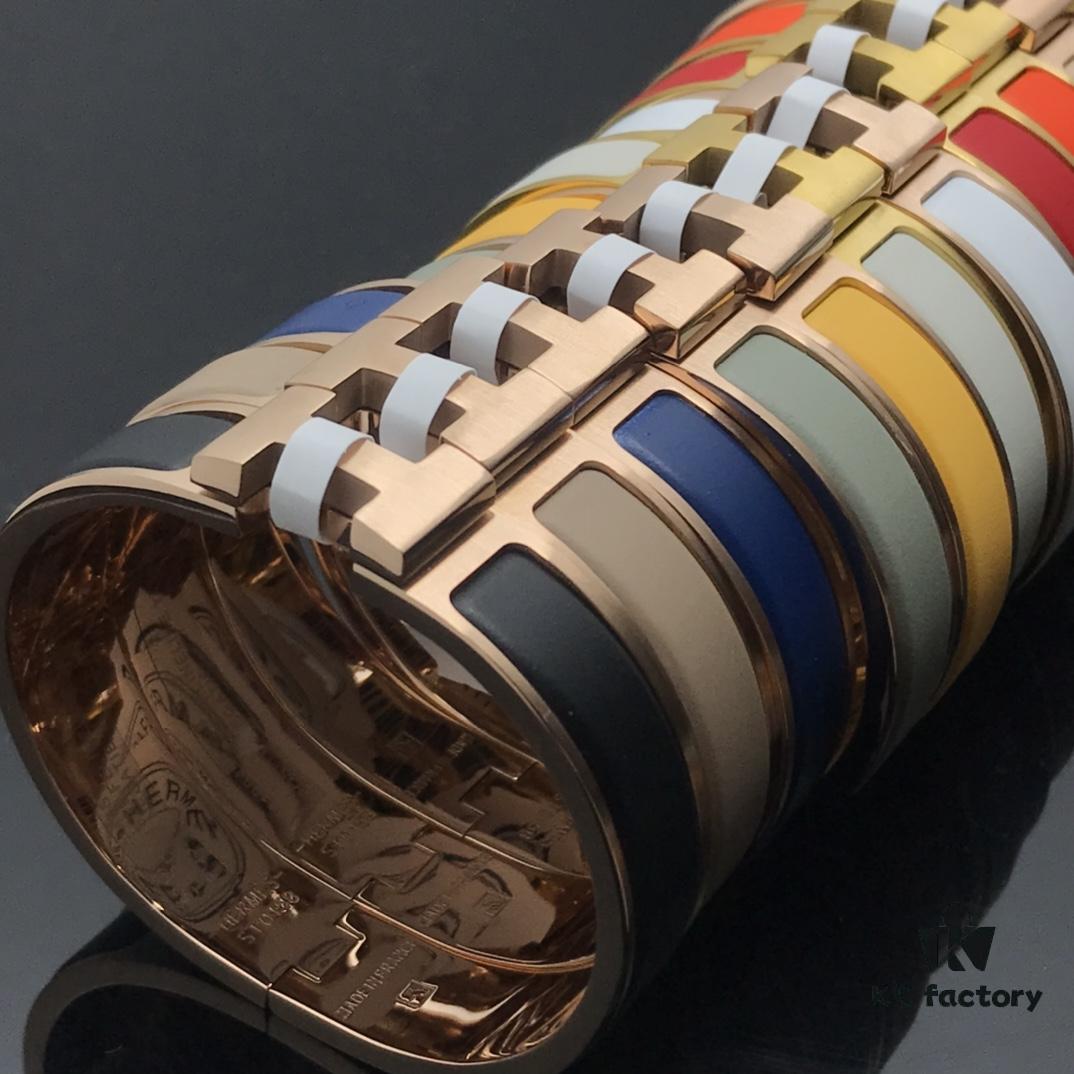692fcbf499f2d84055c8955f Hermes Bracelet New Matte Sandblasted Couple Bracelet White Gold Rose Gold Yellow Gold Size: Men's Women's