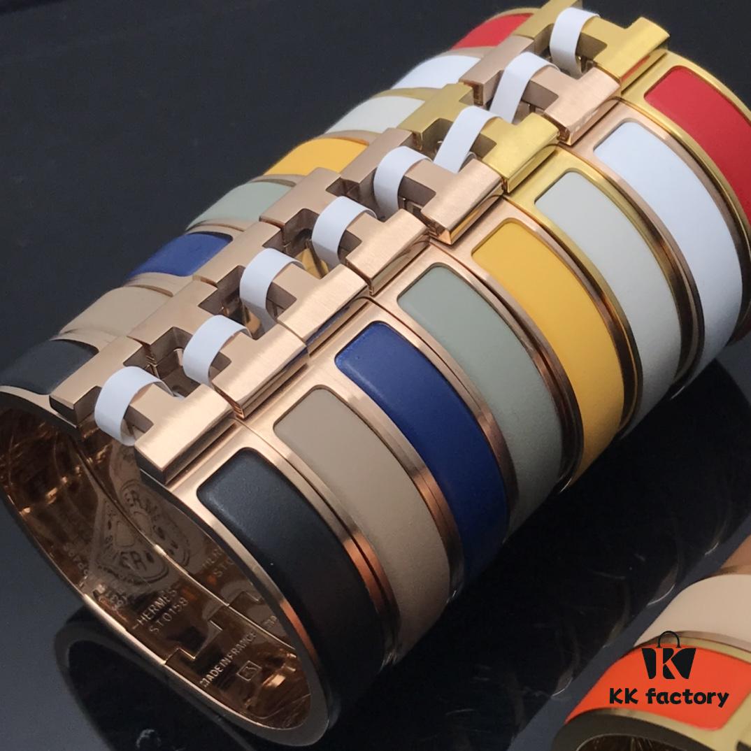 692fcc0099f2d84055c89574 Hermes Bracelet New Matte Sandblasted Couple Bracelet White Gold Rose Gold Yellow Gold Size: Men's Women's