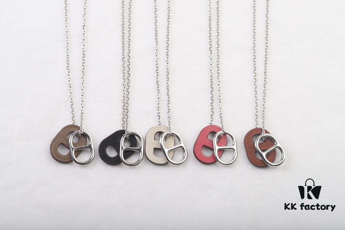 Hermès OMaillon Series Calfskin Necklace