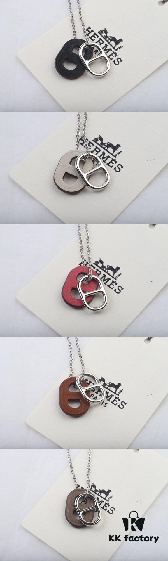 Hermès OMaillon Series Calfskin Necklace