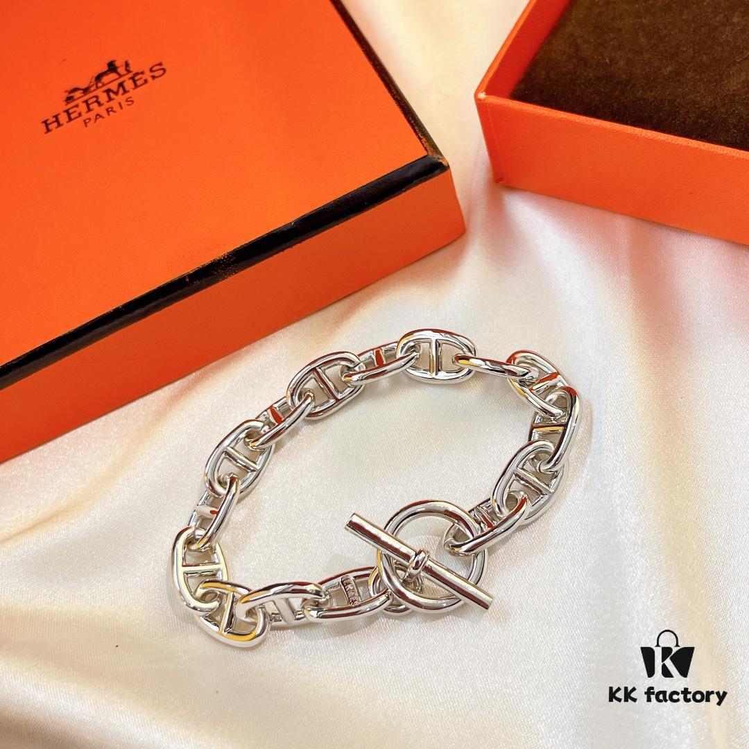 692fcc5999f2d84055c8961d 2021 Hermes New Arrival Pig Nose Bracelet, High-End Imported V Gold Plated Mijin, Full Name Influencer Style