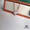 692fcc5e99f2d84055c8962b Sterling Silver 18K Gold Plated Rose Gold Pink Mother of Pearl Diamond Necklace Inspired by LV Diamond Flower Design
