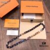 Louis Vuitton LV Monogram Tempered Silver Necklace