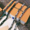 Louis Vuitton LV Monogram Tempered Silver Necklace