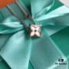 692fcc6999f2d84055c89645 Sterling Silver 18K Gold Plated Rose Gold Pink Mother of Pearl Diamond Necklace Inspired by LV Diamond Flower Design