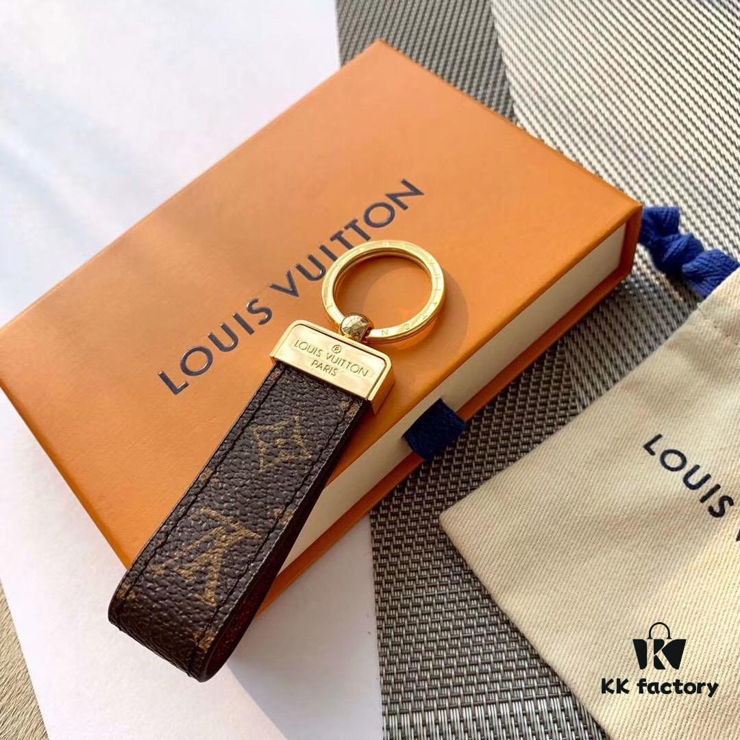 LV Keychain, Perfect for Gifting or Personal Use! Grab It Fast! Made from Authentic LV Monogram Leather with Original Vintage Texture