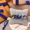 LV Vivienne Sparkling Enamel Full Diamond Bracelet FW Chain Links Patches