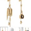 692fcc9a99f2d84055c896ac Louis Vuitton Boite Chapeau Bag in Monogram Canvas and Gold-Tone Metal, Adorning Mini LV Asymmetrical Earrings