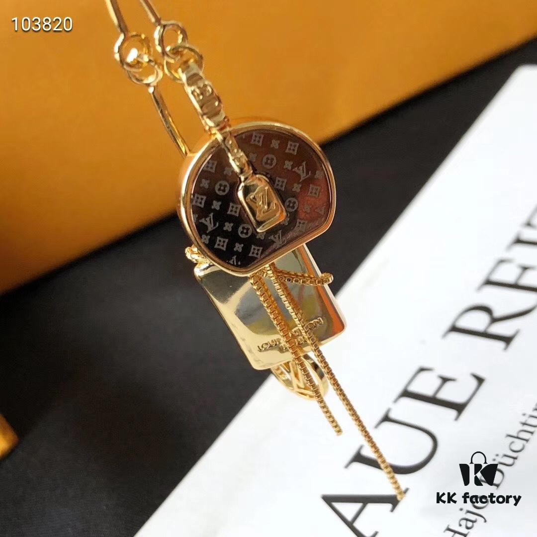 692fcca499f2d84055c896bf Mini LV Pendant Necklace with Golden Chain