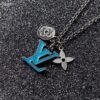 LV Turquoise Pendant Chain Necklace