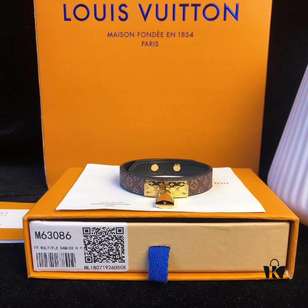 692fccae99f2d84055c896d4 Louis Vuitton Original LV Monogram Leather Bracelet ● Calfskin Lining, Unique Design, Retro and Avant-garde Style