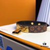 692fccaf99f2d84055c896d5 Louis Vuitton Original LV Monogram Leather Bracelet ● Calfskin Lining, Unique Design, Retro and Avant-garde Style