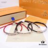 692fccb399f2d84055c896de Authentic Prototype Level LV Monogram Leather Bracelet ● Premium Brass Material with Calfskin Lining, Unique Retro-Futuristic Design, Four Patterns Available, Adjustable Unisex Couple Bracelet