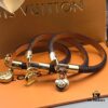 692fccc299f2d84055c896f6 Louis Vuitton LV Monogram Double Leather Strap Bag Bracelet Wristband, Brass Hardware, Calfskin Lining, Vintage and Avant-garde Design, Must-have for Women