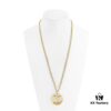 LV Louis Vuitton 2019 Fall/Winter New Arrival Circle LV Letter Two-Tone Double-Layer Necklace, Sweater Chain, Long Chain, Premium Materials Matching Original Quality, Ultra-Precise Craftsmanship! Must-Have Item, Stunning Look, Highly Recommended 🤗83557085