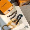 692fccd899f2d84055c89728 LV by Virgil Abloh Monogram Limited Edition Bracelet, Unisex Design, Stainless Steel with Colorful Chain Links and Engraved Logo Detail