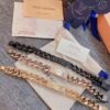 692fccd899f2d84055c8972a LV Limited Edition Bracelet 🔰 MONGRAW Chain Bracelet with Louis Vuitton Studs, Imported 316L Stainless Steel with Vacuum White Gold Plating