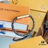 692fccdd99f2d84055c89733 Luxury Level LV Monogram Leather Magnetic Clasp Bracelet, Classic Pattern, Imported Genuine Leather with Refined Texture, Engraved Logo