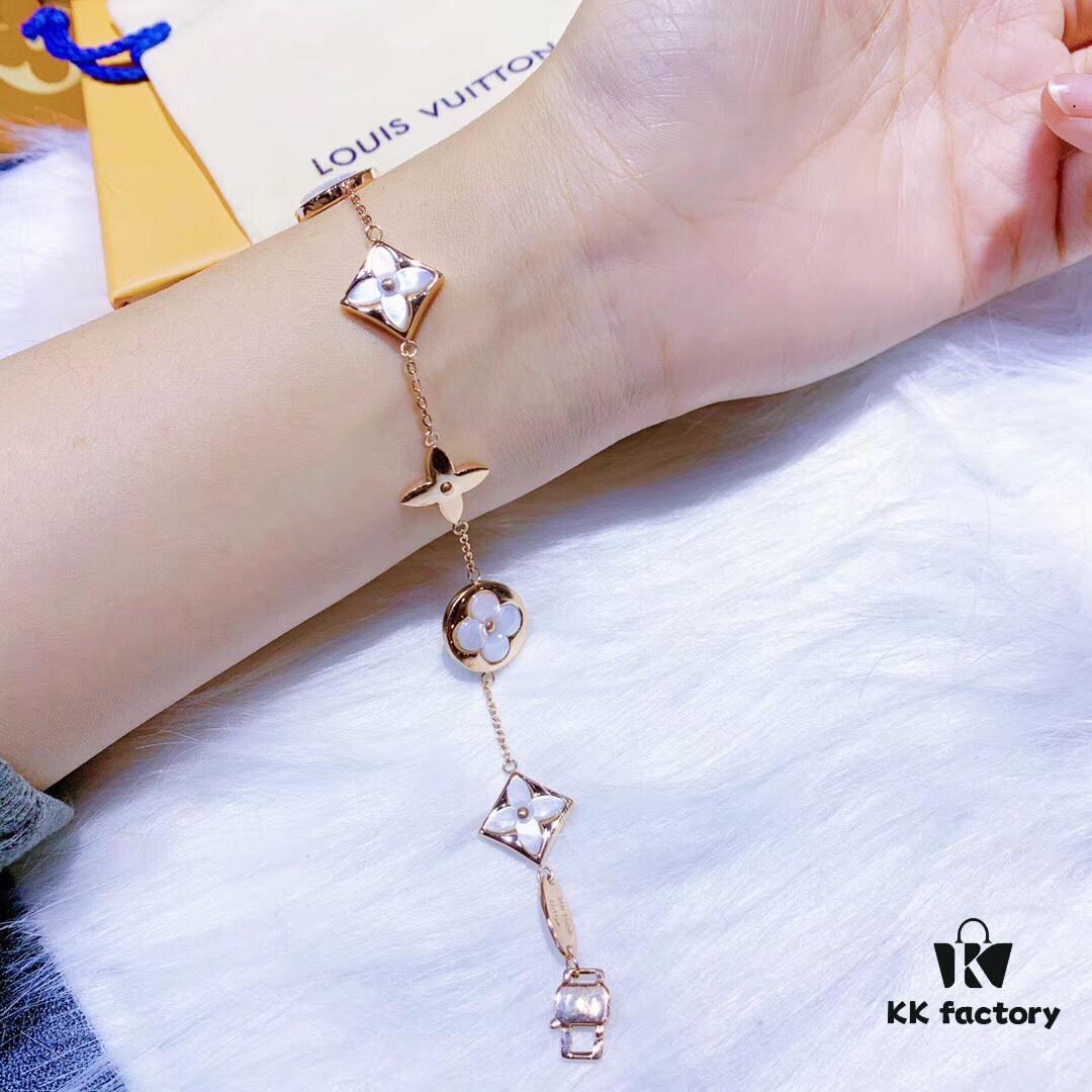 692fccea99f2d84055c8974f New LV Louis Vuitton Braided Bracelet with White Mother-of-Pearl