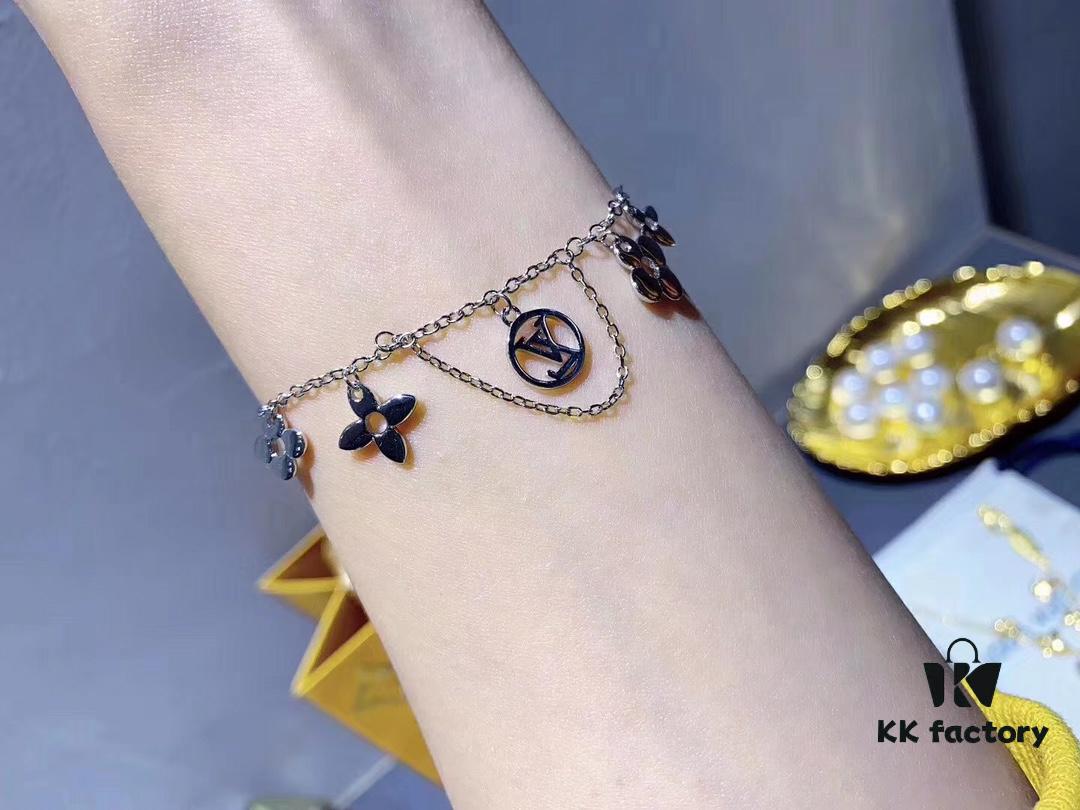 692fccec99f2d84055c89755 Luxury LV Irregular Monogram Bracelet in Rose Gold, Thick Electroplated Elegant Design, Adjustable Length