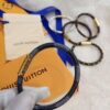 692fccf299f2d84055c8975e Louis Vuitton LV Monogram Canvas Leather Strap Unisex Bracelet