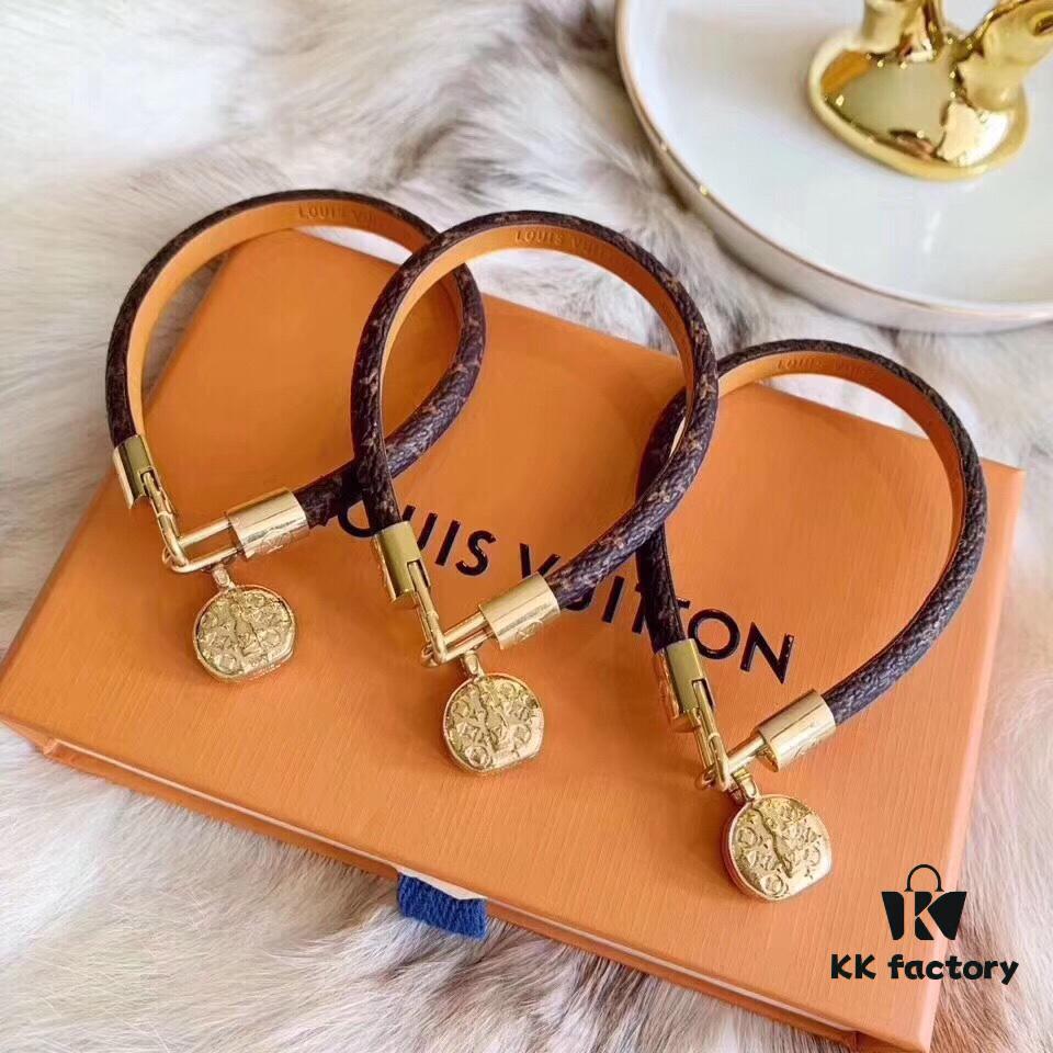 692fcd0599f2d84055c89781 Louis Vuitton LV Double-Layer Monogram Checkered Lock Bracelet