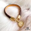 692fcd0599f2d84055c89782 Louis Vuitton LV Double-Layer Monogram Checkered Lock Bracelet