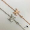 692fcd0c99f2d84055c8978f LV Letter Single Diamond Necklace in 18K Gold Plated Rose Gold and Silver