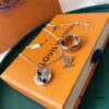 LV Men's Ring Necklace with Three Pendants